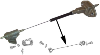 Mechanismus víka nádrže paliva - Typ 1 (1971 » 72)