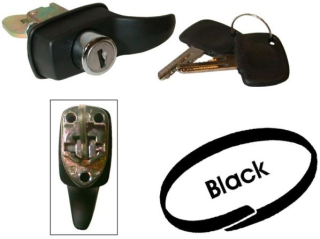 Zámek víka motoru/černý - Typ 1/2 (1966 » 71)