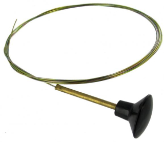 Struna+černý knoflík/otvírání přední/zadní kapoty - Typ 14 (» 1974)