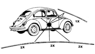 Lišty karosérie Alu/kit - Typ 1 (1966 » 67)