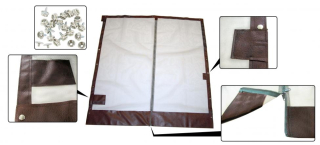 Moskytiéra posuvných dveří hnědá/zip - Typ 25 (1979 » 92)