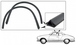 Těsnění skla dveří/pár - Typ 14 Coupe (» 1965)