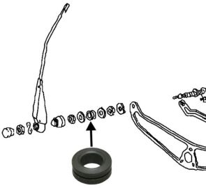 Průchodka osičky stěrače L/P - Typ 1/14 (1957 » 69)