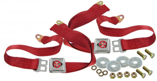 Pásy bezpečnostní břišní/červené/znak Wolfsburg - Typ 1/2/3/14/25/181 (1964 »)