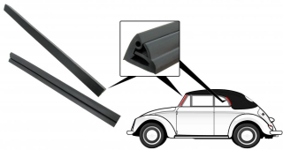 Těsnění sloupku dveří/okno ventilace+zadní rám - T.1 Cabrio (» 1964)