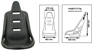Sedadlo/černý polyethylen - T.1 Buggy/Baja (univerzál)