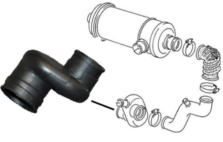 Manžeta sání spodní/filtr vzduchu - Typ 25 TD motor (1984 » 92)