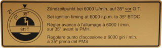 Samolepka/zapalování - Porsche 911 T (1967 » 71)