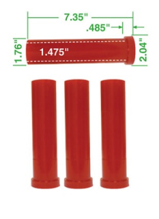 Pouzdra ramen přední 187mm/červený uretan - T.1 Buggy (#16-2045#16-2046)