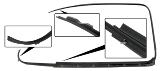 Sametka OE černá/stahování skla dveří/L - Typ 1 (1964 » 03)