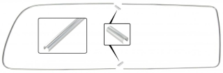 Lišty Alu těsnění skla/boční zadní/P - Typ 2 (1967 » 71)