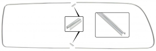 Lišty Alu těsnění skla/boční zadní/L - Typ 2 (1967 » 71)