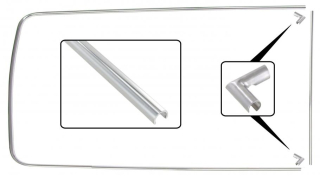 Lišty Alu těsnění skla/boční středové/ventilace - Typ 2 (1967 » 71)