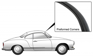 Těsnění skla pro lištu/přední - Typ 14 (1966 » 74)