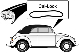 Těsnění skla Cal Look/přední - T.1 Cabrio (1964 » 72)