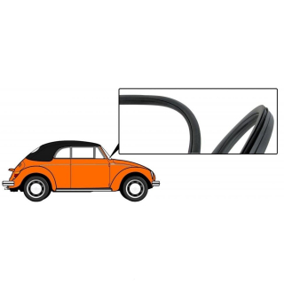 Těsnění skla pro lištu/přední - T.1 1303 Cabrio (1972 » 74)