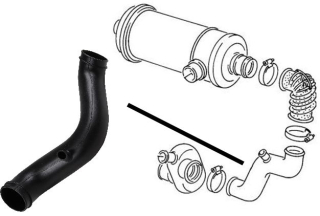 Potrubí sání/filtr vzduchu - Typ 25 TD motor (1984 » 92)