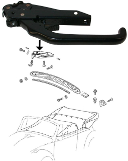Zámek zavírání střechy L/P - Typ 1/14/Golf Cabrio (1967 »)