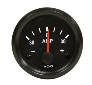 Přístroj černý/ampérmetr 30Amp (O 52mm)