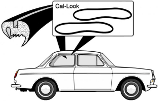 Těsnění skel Cal-look/boční - Typ 3 (Notchback)