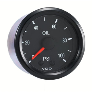 Přístroj černý/mechanický/tlak oleje 100 PSI (O 52mm)