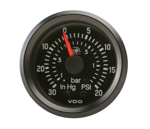 Přístroj černý/mechanický/Turbo 20 PSI (O 52mm)