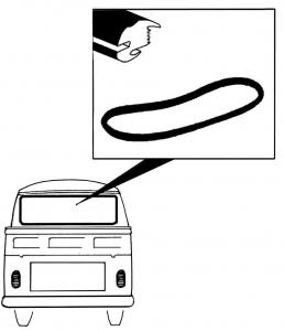 Těsnění skla OE/zadní - Typ 2 Pick-up (» 1965)