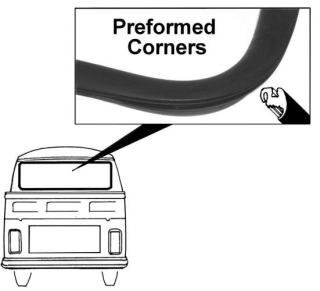 Těsnění skla plné/zadní - Typ 2 Pick-up/Doka (1967 » 79)