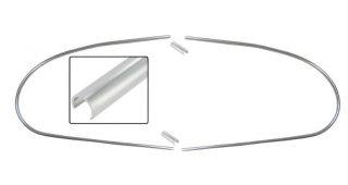 Lišta Alu těsnění okna/zadní - T.1 Cabrio (1962 » 72)