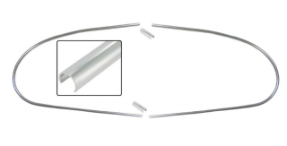 Lišta Alu těsnění okna/zadní - T.1 Cabrio (1952 » 57)