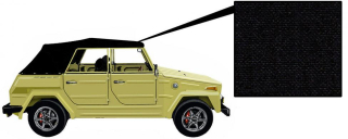 Čalounění střechy/černý vinyl - VW 181 (» 1979)