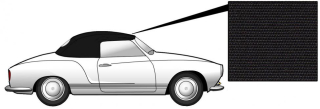 Čalounění střechy/černá látka - T.14 Cabrio (1968 »)