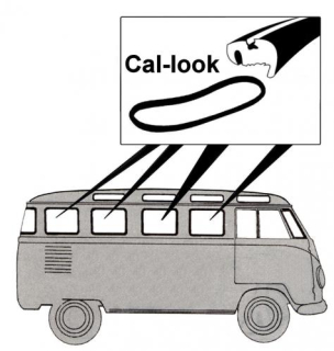 Těsnění skla Cal-look/boční - Typ 2 (» 1967)