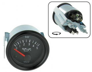 Přístroj černý/tlak oleje/5 Bar (O 52mm)