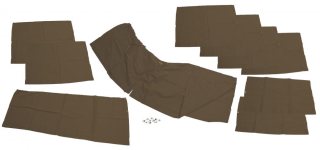 Záclonky hnědé/10ks - Typ 2 Westfalia (1973 » 79)