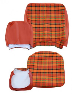 Potah sedadla oranžový/žlutá/zelená kostka - Typ 2 Westfalia (1967 » 74)