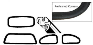 Těsnění skel pro lišty/kit - T.1 1303 (1972 » 79)