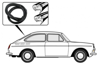 Těsnění skla pro lištu/zadní - Typ 3 (Fastback)