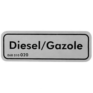 Samolepka/Diesel/Gazole - Typ 25 (» 1984)